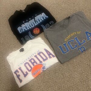 Collegiate Athletic T shirt Bundle/Lot Sz